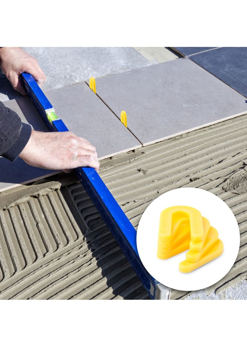 Y&D - 400PCS Plastic Shims Set, Horseshoe Shims, U Shaped Tile Spacers, Versatile Leveling and Alignment Tools, Includes Blue, Red, Yellow, Black - Image 1