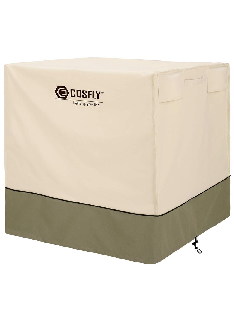 COSFLY COSFLY Air Conditioner Cover for Outside UnitsDurable AC Cover Water Resistant Fabric Windproof Design Square Fits up to 26 x 26 x 32 inches 