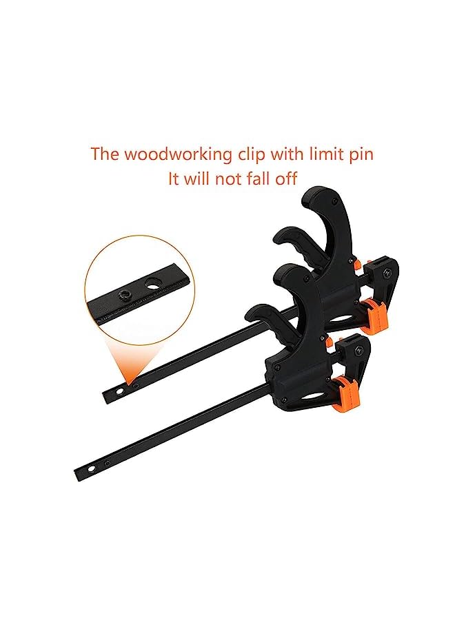 Goodern 4 Pcs Woodworking Clip,195 MM F Clamps Quick Release Practical Heavy Duty Carpenter Tools DIY Carpentry Hand Tool Kit Bar Clamp Spreader Rocker Clip for Wood Working - Image 5