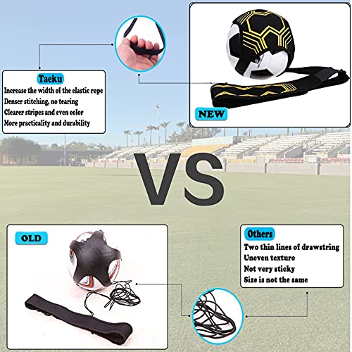 Taeku Soccer Trainer Adjustable Football Kick Training Equipment Control Skills Waist Practice Belt Volleyball Rugby Trainer Aid Universal Fits Size 3, 4, 5 Footballs for Kids Teens - Image 4
