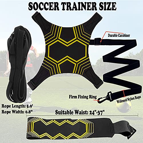 Taeku Soccer Trainer Adjustable Football Kick Training Equipment Control Skills Waist Practice Belt Volleyball Rugby Trainer Aid Universal Fits Size 3, 4, 5 Footballs for Kids Teens - Image 2