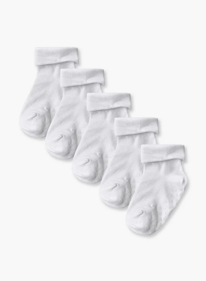 Barefeet Pack Of 5 Cotton Ankle Length Baby Girls Socks