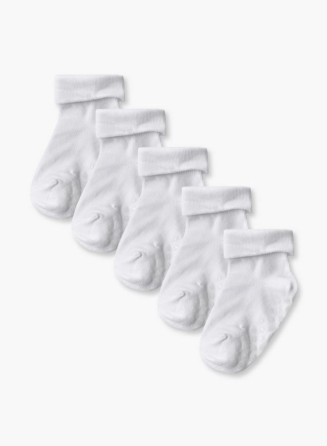 Barefeet Pack Of 5 Cotton Ankle Length Baby Girls Socks - Image 1