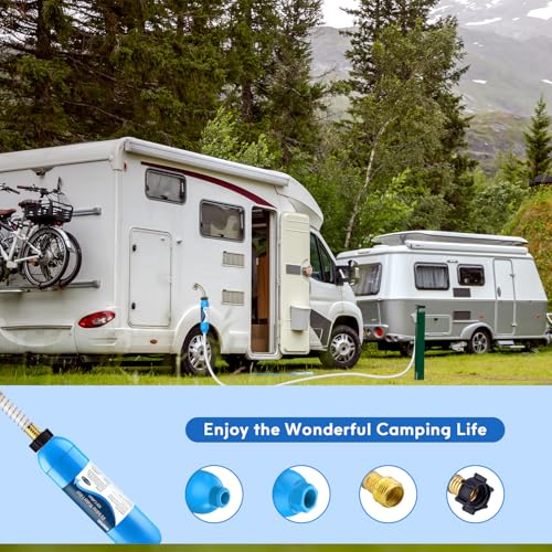 Bringpure RV Inline Water Filter with Flexible Hose Protector, NSF 42/372 Certified, Reduce Chlorine, Odor, Taste, Rust and Fluoride in Drinking Water, Dedicated for RVs and Marines, Pack of 2 - Image 4