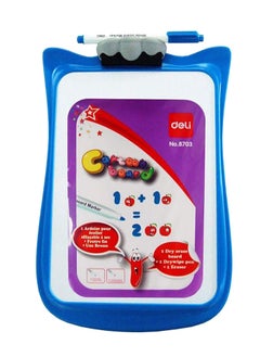 Deli A4 Size Dry Erase White Board With Marker And Eraser Assorted Colours  - Image 1