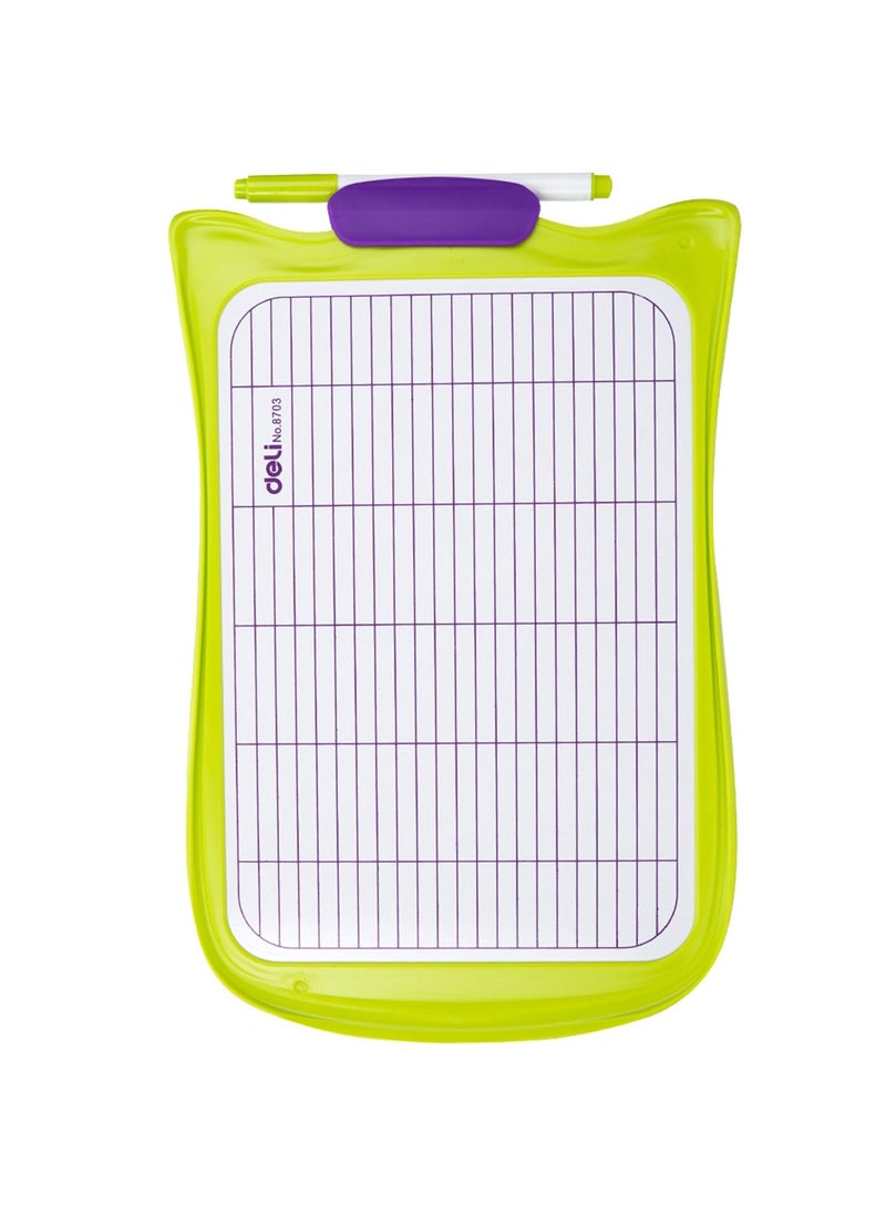 Deli - A4 Size Dry Erase White Board With Marker And Eraser Assorted Colours - Image 1