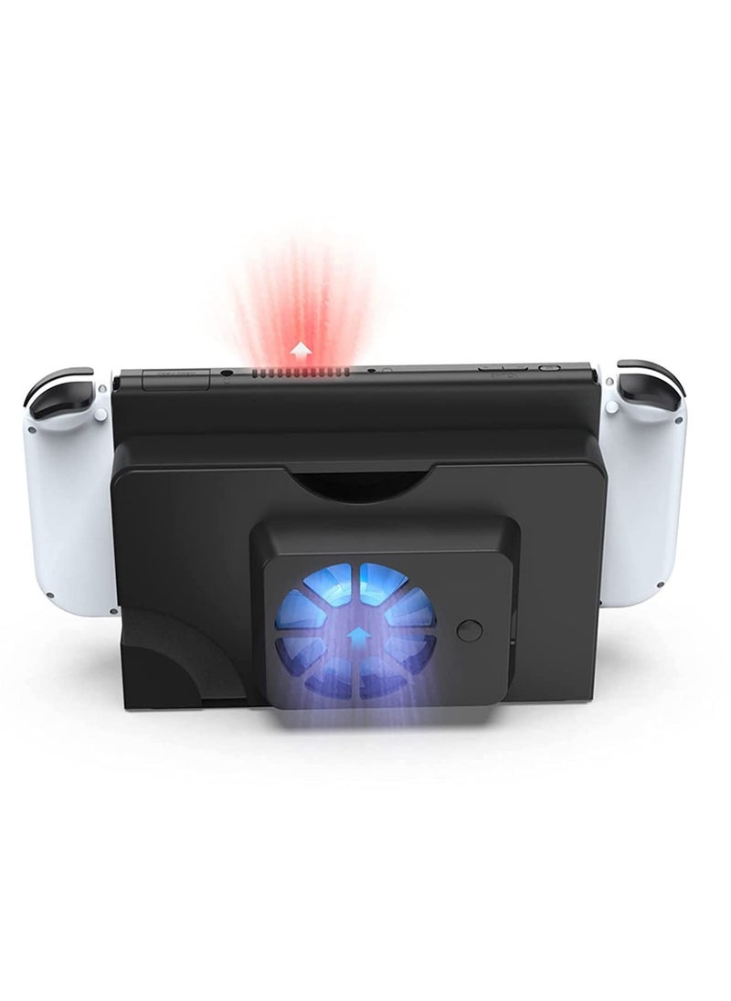 KASTWAVE - Switch OLED Dock Fan, Cooling Fan with Blue Light for Nintendo Switch OLED, Switch OLED Accessories - Image 1