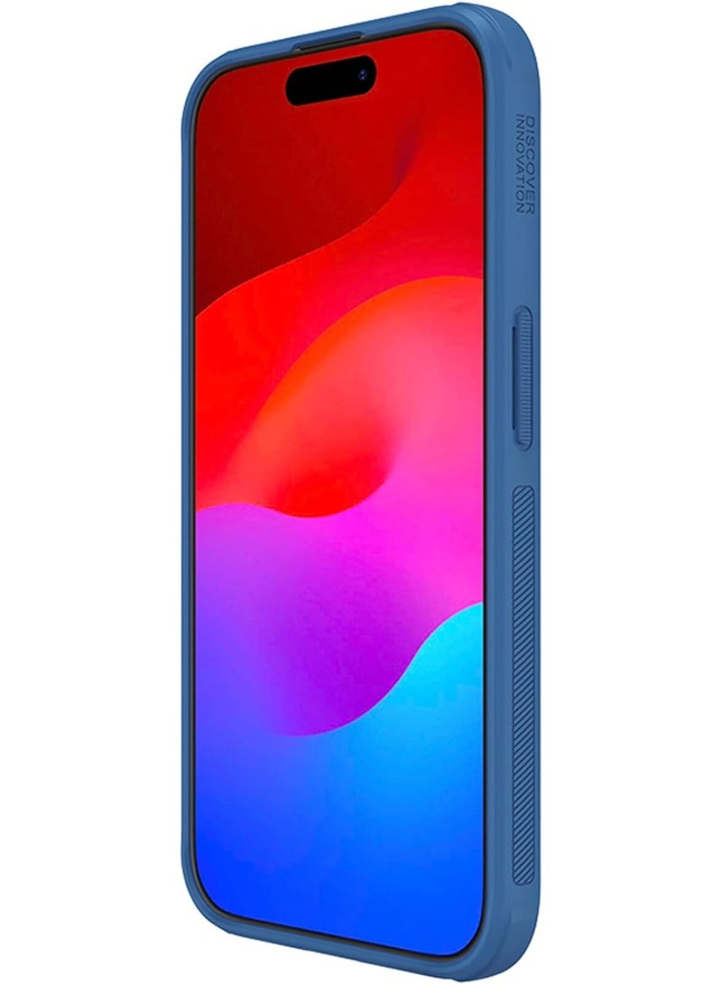Nillkin Nillkin High Quality Super Frosted Shield Pro For Apple iPhone 15 Pro Max (Without Logo cutout) Blue  - Image 4