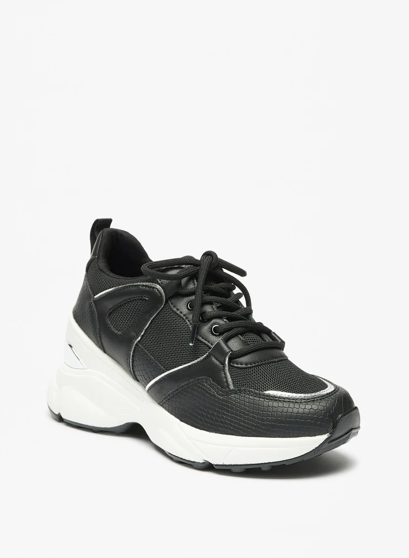 Flora Bella By Shoexpress Womens Paneled Lace Up Casual Shoes