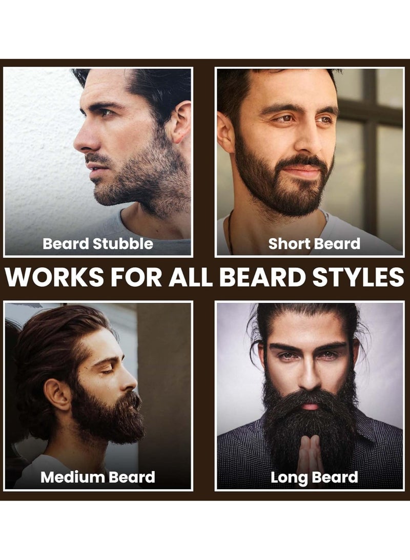 RUBAB MEN Nylon Bristle Beard Brush With wooden handle for Men travel Friendly  | Tame your Beard like a King! - Image 4