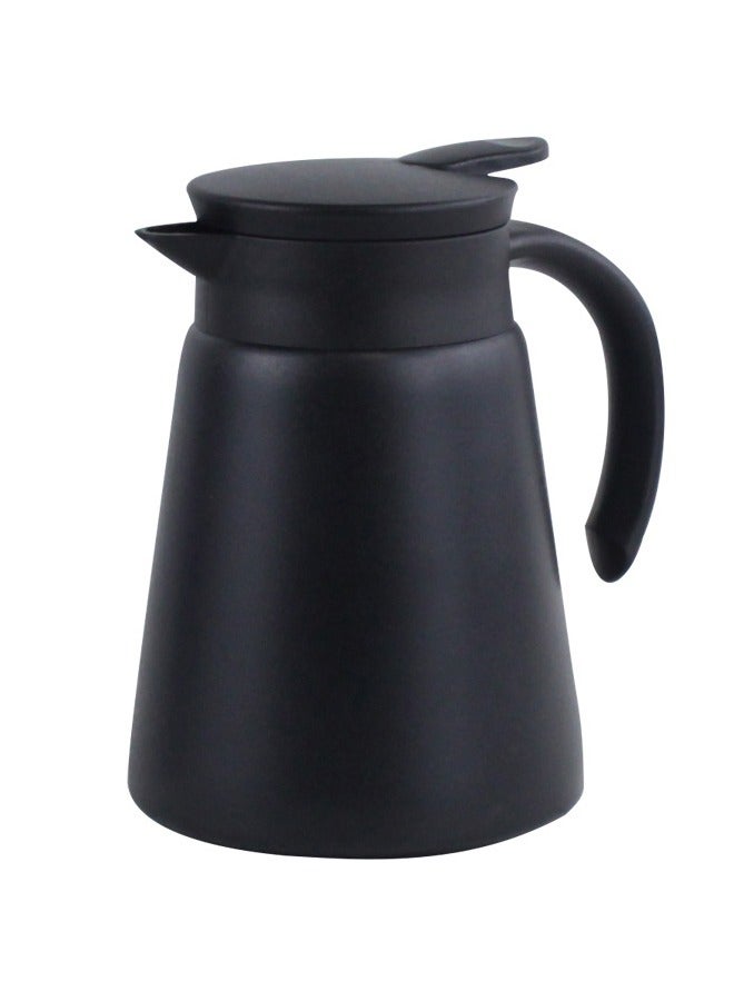 High Quality Double-Layer Thermal Insulation Teapot Black 600Ml- Ideal for Home & Office Use for Both Iced & Hot Drinks - Image 2