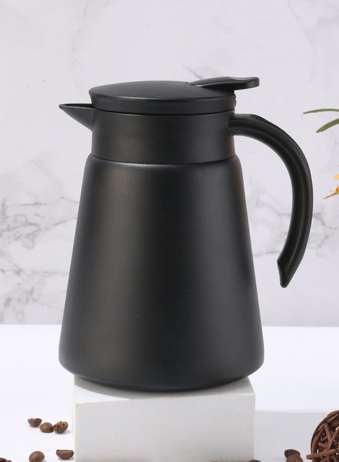 High Quality Double-Layer Thermal Insulation Teapot Black 600Ml- Ideal for Home & Office Use for Both Iced & Hot Drinks - Image 5