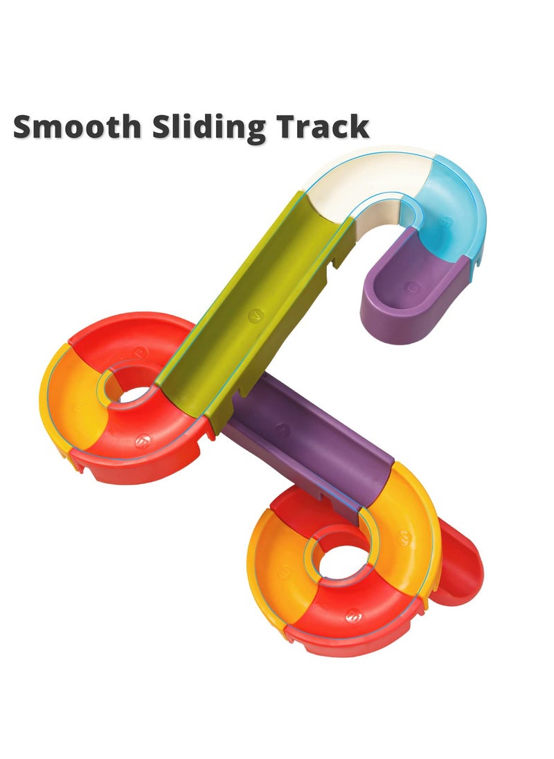 LEFAFA Duck Slide Bath Toys for Kids Ages 3+, 34pcs Wall Track Building Set 3+ Year Old, Fun DIY Kit Bathtub Time Birthday Gift for Toddler Boys & Girls  - Image 2