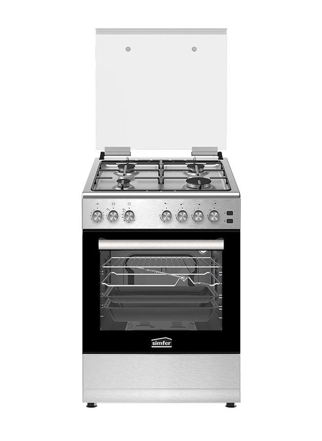 Simfer Tecna Gas Burners SS With Silver Sides Full Safety Button Ignition 
