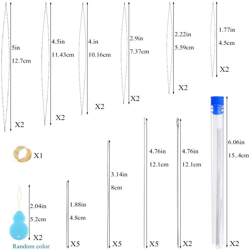 Diy Handmade Necklace Beading Needle Middle Opening Beading Needle Jewelry Accessories Big Eye Opening Beading Needle Tool Set - Image 3