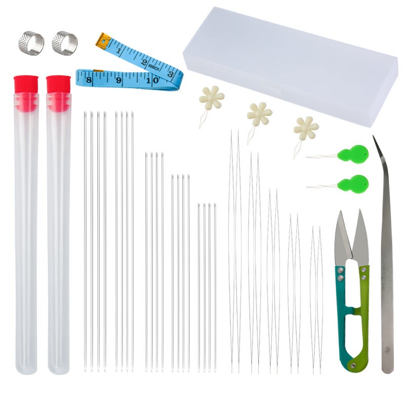 Diy Handmade Necklace Beading Needle Middle Opening Beading Needle Jewelry Accessories Big Eye Opening Beading Needle Tool Set - Image 4