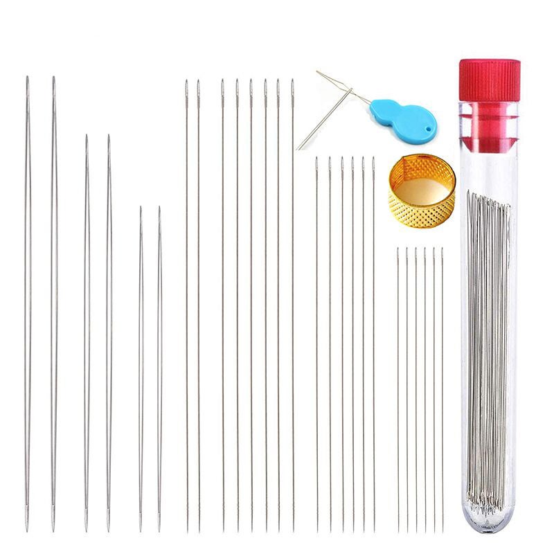 Diy Handmade Necklace Beading Needle Middle Opening Beading Needle Jewelry Accessories Big Eye Opening Beading Needle Tool Set - Image 5