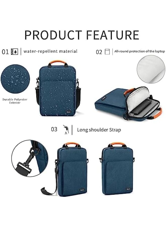 جوكوكيا حقيبة كتف للكمبيوتر المحمول مقاس 13 بوصة، حقيبة حمل مع جيب أمامي كبير، حقيبة كمبيوتر محمول عمودية لـ 13 بوصة Macbook Air Pro M1 و12.9 بوصة Ipad Pro M1 وسطح 12.4 بوصة - Image 4