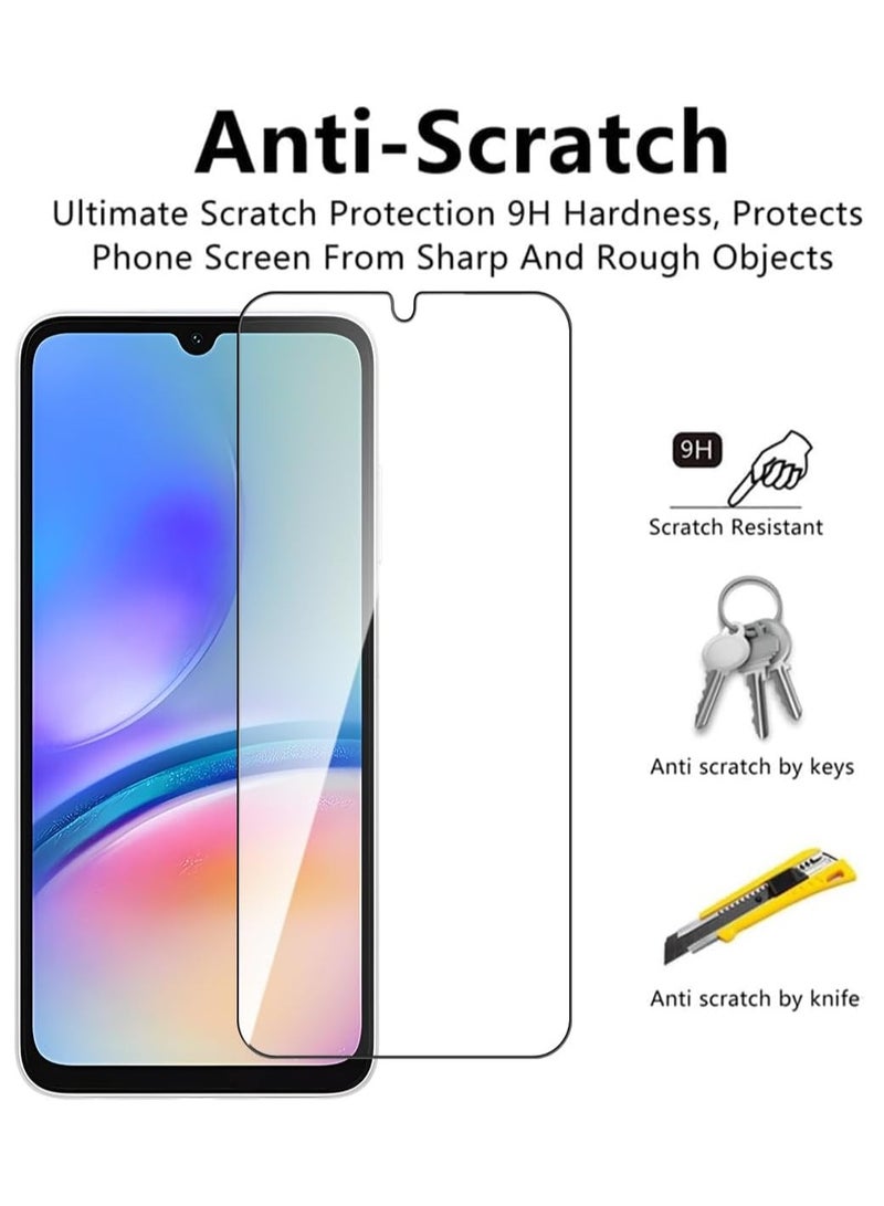 بورتوني واقي شاشة سامسونج جالاكسي A06 مقاوم للخدش، زجاج مقسى فائق الوضوح مقاوم للكسر ومضاد للخدش، واقي شاشة لهاتف سامسونج جالاكسي A06 - Image 3