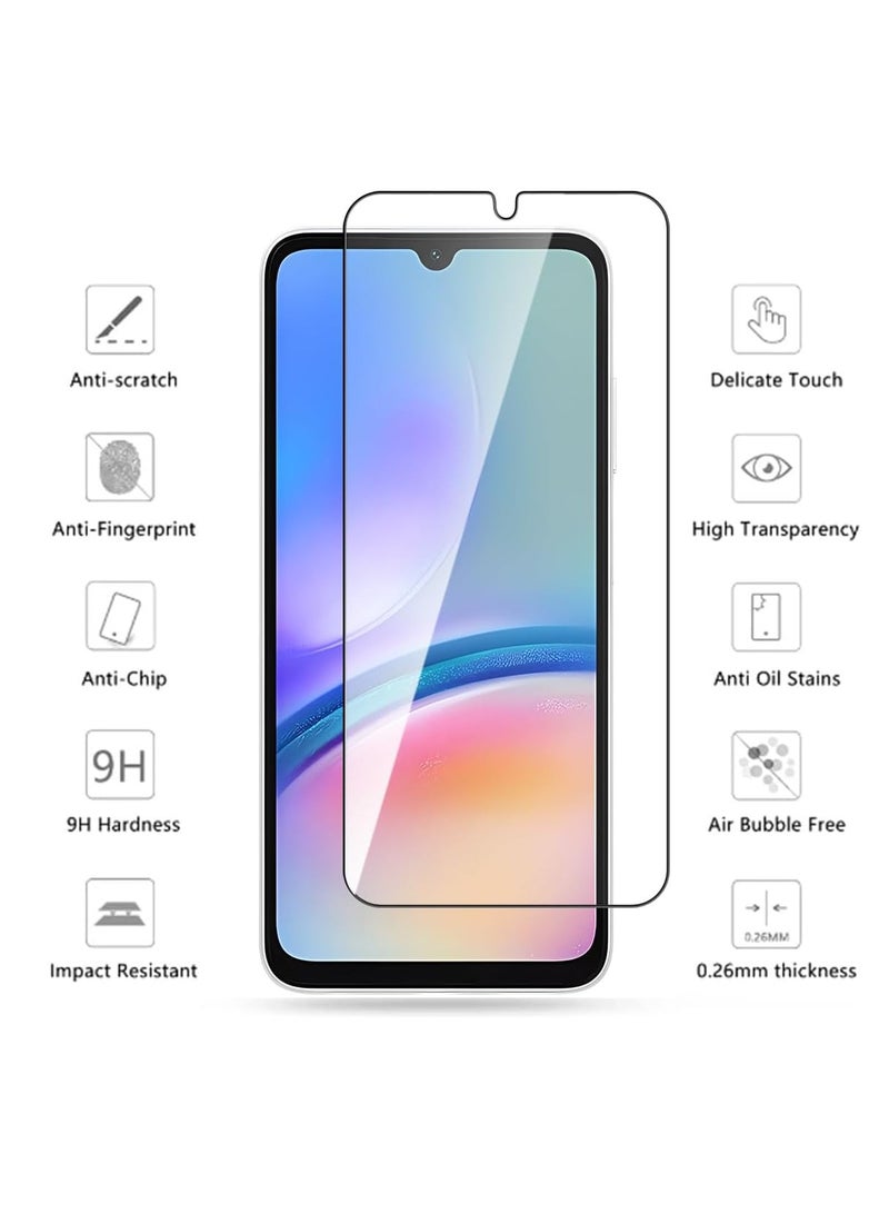 بورتوني واقي شاشة سامسونج جالاكسي A06 مقاوم للخدش، زجاج مقسى فائق الوضوح مقاوم للكسر ومضاد للخدش، واقي شاشة لهاتف سامسونج جالاكسي A06 - Image 4