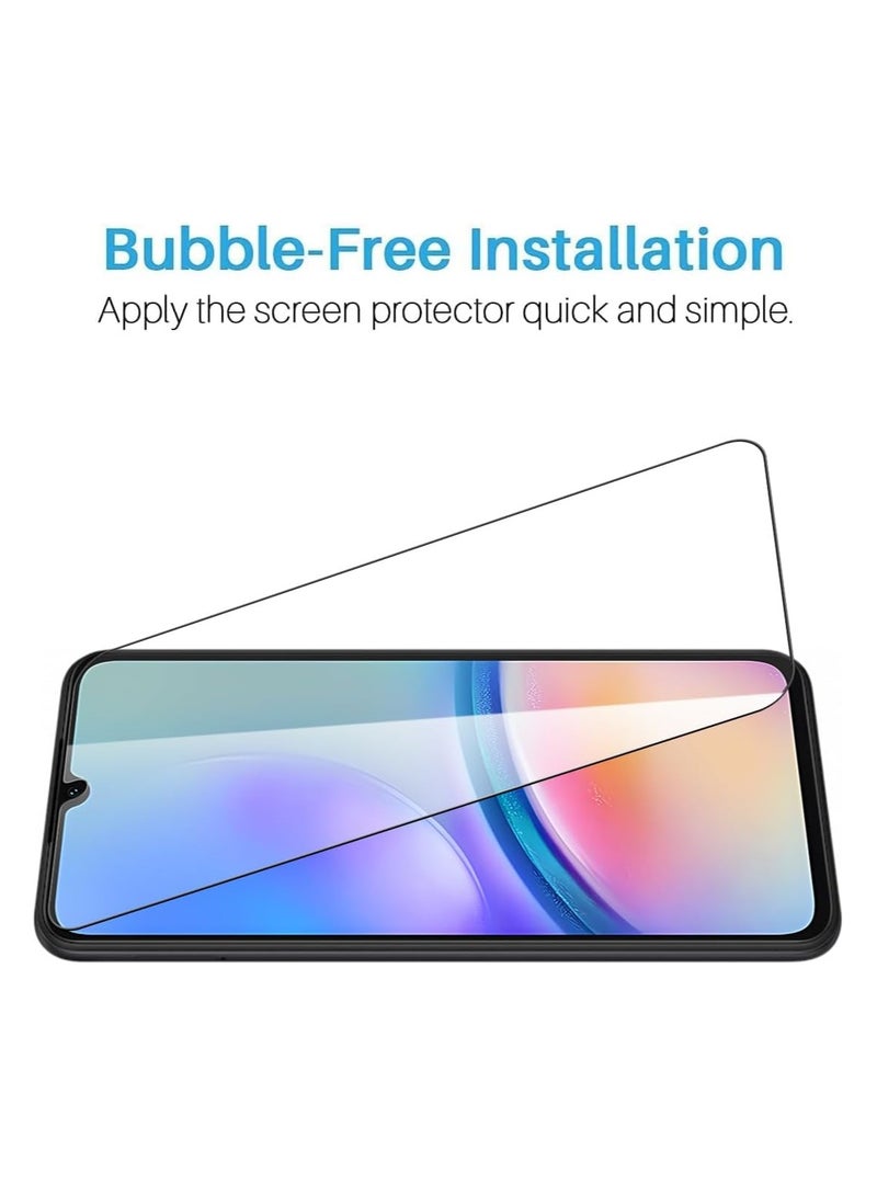 بورتوني واقي شاشة سامسونج جالاكسي A06 مقاوم للخدش، زجاج مقسى فائق الوضوح مقاوم للكسر ومضاد للخدش، واقي شاشة لهاتف سامسونج جالاكسي A06 - Image 5