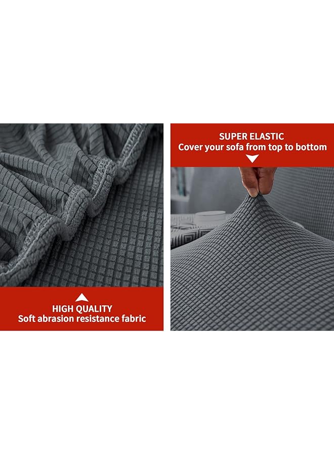 erorex Sofa Covers Slipcovers Elastic Furniture Protector Water Repellent Sofa Protector Elastic Chair Slipcover Couch Protector Sofa Cover For Living Room 1 Seater Black - Image 2