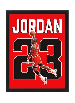 Michael Jordan Basketball Poster with Frame 30x40cm