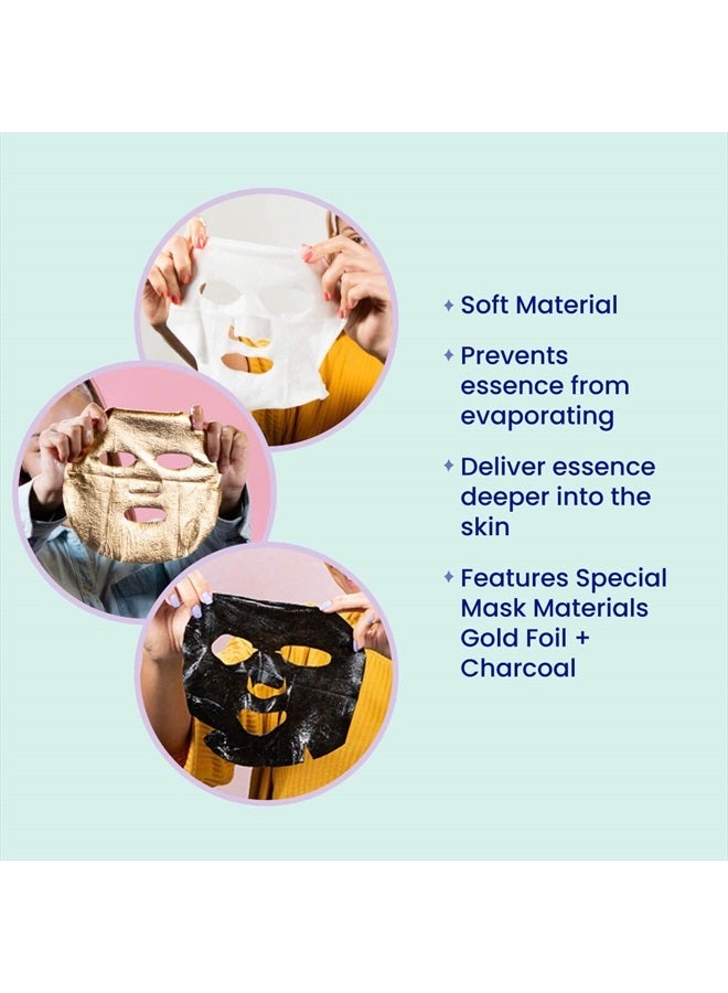 FACETORY قناع الوجه للعناية بالبشرة من K Beauty - مجموعة أفضل 7 أقنعة ورقية | قناع وجه كوري طبيعي متميز لجميع أنواع البشرة - بدون كبريتات وبدون بارابين (7 قطعة) - Image 4