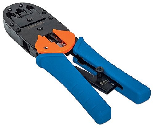 Intellinet RJ45 Crimp Tool – All-In-One Modular Universal Crimper with Wire Cutter & Stripper Functions – Crimps RJ45, RJ22, RJ12, RJ11, RJ10, RJ9 Connector Plugs – Lifetime Mfg Warranty - 211048 - Image 4