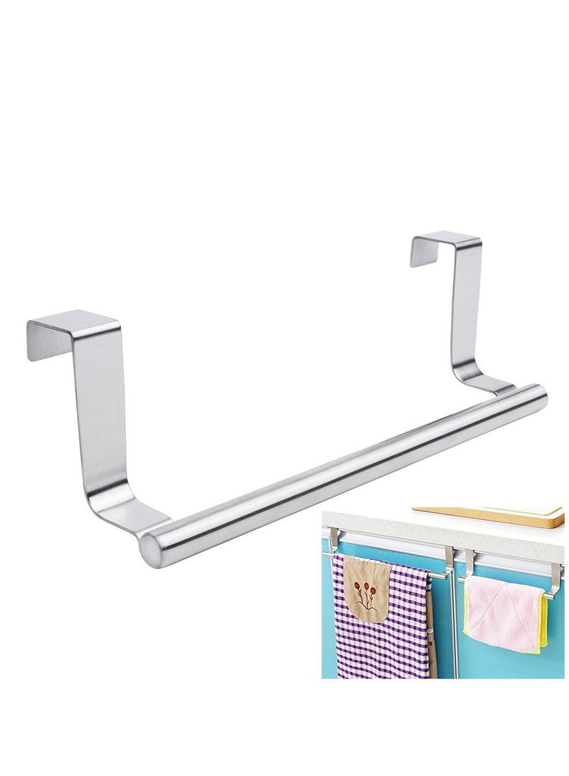 Accessorize Kingdom Kitchen Hook Drawer Storage Adjustable Over Cabinet Stainless Steel Towel Bar/Holder (9 Inch, Silver)  - Image 2