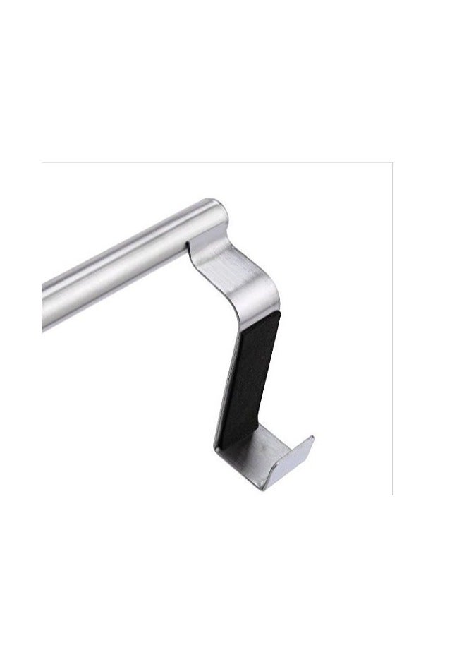 Accessorize Kingdom Kitchen Hook Drawer Storage Adjustable Over Cabinet Stainless Steel Towel Bar/Holder (9 Inch, Silver)  - Image 4