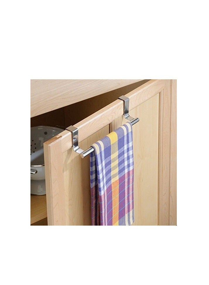 Accessorize Kingdom Kitchen Hook Drawer Storage Adjustable Over Cabinet Stainless Steel Towel Bar/Holder (9 Inch, Silver)  - Image 5