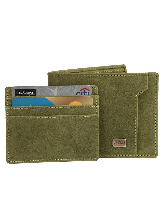 HAMMONDS FLYCATCHER Genuine Leather Wallet for Men - RFID Protected Leather Purse for Men, Money Purse for Men, Bi-Fold Wallet - 6 Card Slots, 1 Card Case, Coin Pocket, Hidden Pockets - Moss Green - pzsku/ZE36FEF2C5F21467FD708Z/45/_/1737720849/9de776b3-bd44-4506-aa9d-3e1fa4d39826