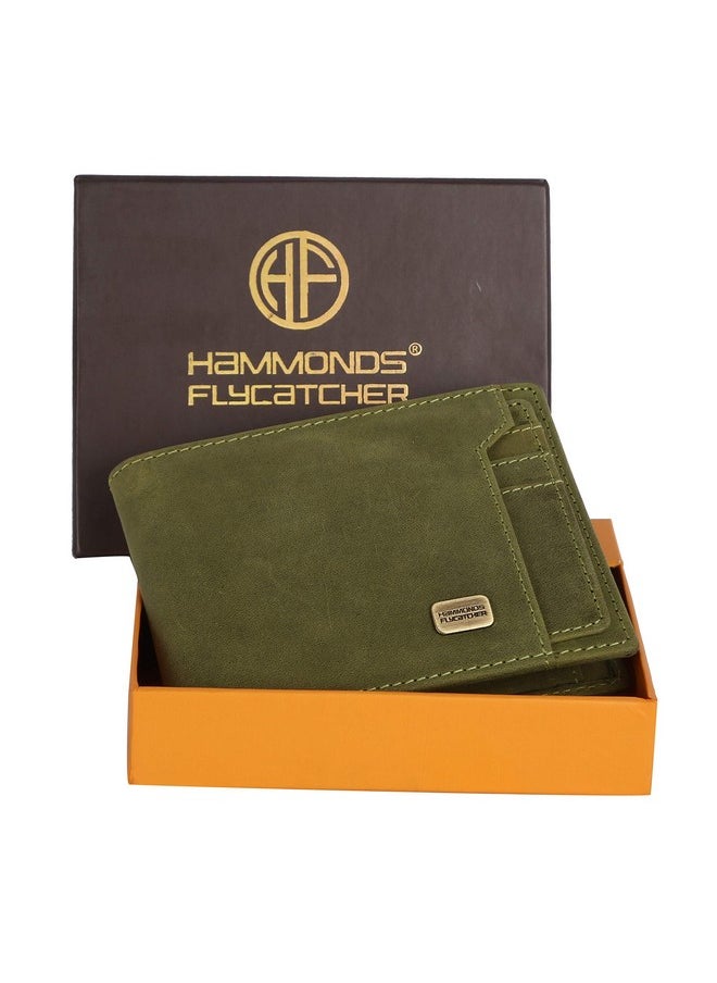 HAMMONDS FLYCATCHER Genuine Leather Wallet for Men - RFID Protected Leather Purse for Men, Money Purse for Men, Bi-Fold Wallet - 6 Card Slots, 1 Card Case, Coin Pocket, Hidden Pockets - Moss Green - pzsku/ZE36FEF2C5F21467FD708Z/45/_/1737720862/832f6a91-dec6-44bf-b915-32104a77ee9d