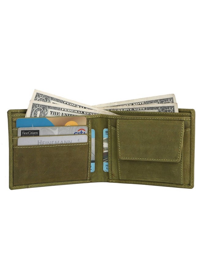 HAMMONDS FLYCATCHER Genuine Leather Wallet for Men - RFID Protected Leather Purse for Men, Money Purse for Men, Bi-Fold Wallet - 6 Card Slots, 1 Card Case, Coin Pocket, Hidden Pockets - Moss Green - pzsku/ZE36FEF2C5F21467FD708Z/45/_/1737720880/785e58f0-d7be-4f97-9e4e-9f9e6f70e882