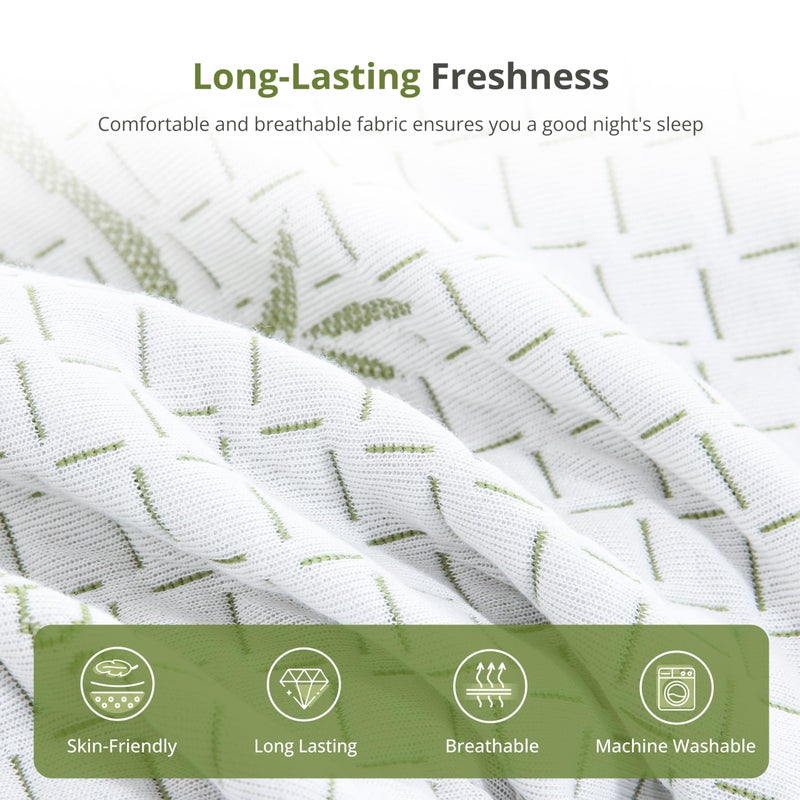 EGOHOME 6 Inch Twin Size Mattress, Cooling Green Tea Gel Memory Foam for Pressure Relief, Medium Firm Support, Fiberglass Free, Bed in a Box, CertiPUR-US Certified - Image 2