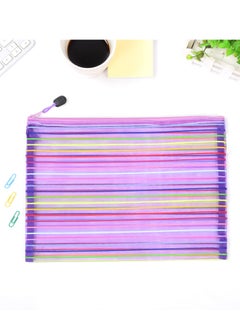 Excefore Zipper Mesh Pouch 6 Pcs A4 Popper Wallet Folders 6 Colors Office Accessories Document Wallets File Zipper Bags Storage Pouch for School Home Office Supply and Travel  - Image 2