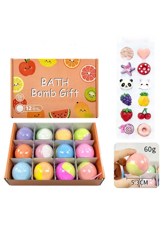 Surprise Toy Bath Bombs Gift Set | Natural Essential Oil Fizzing Bath Balls with Cute Toy Inside | Moisturizing SPA Bubble Bath for Kids & Adults - Image 1