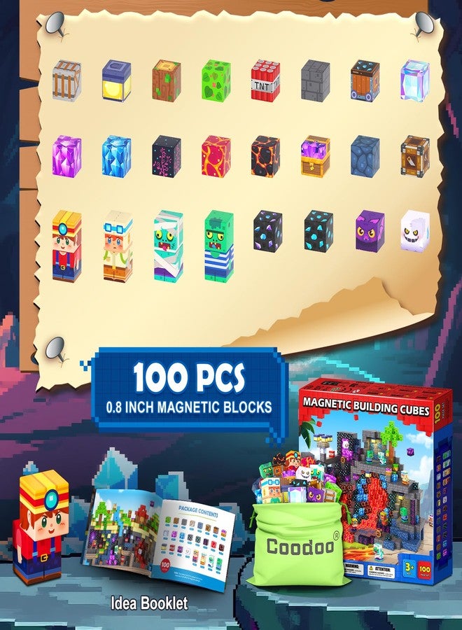 Coodoo Magnetic Blocks Mine Magnet World Kids Toys, Magnetic Building Blocks STEM Outdoor Toys for 3-5 5-7 4-8 Years Old Boys & Girls, Sensory Kids Games and Birthday Gifts for Age 3+ Years Old - Image 3