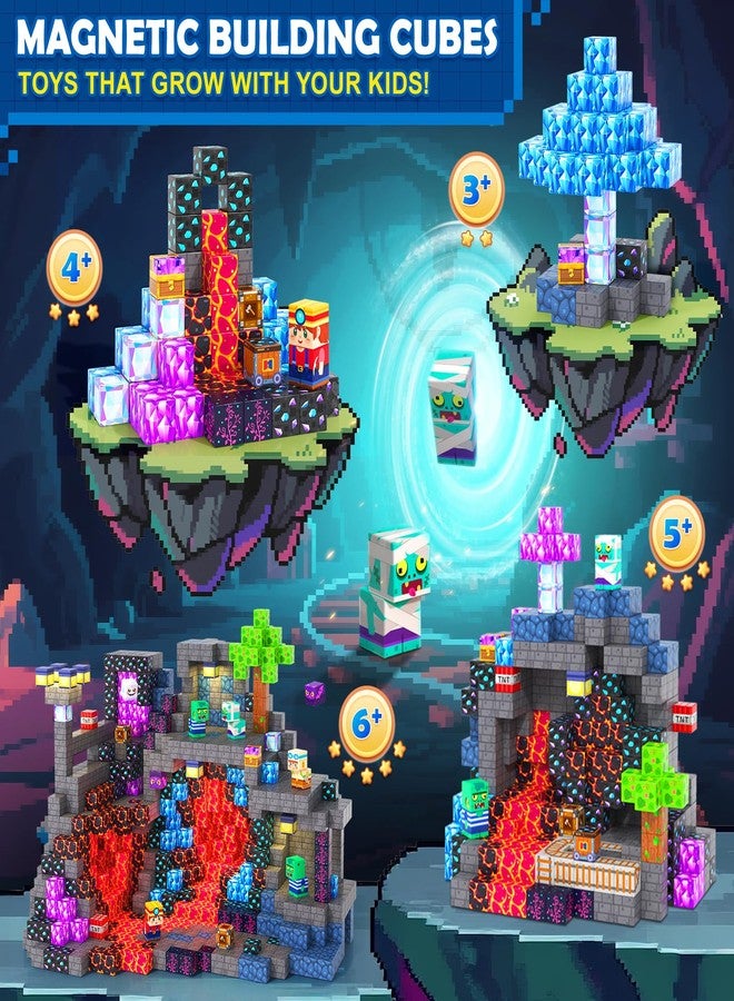 Coodoo Magnetic Blocks Mine Magnet World Kids Toys, Magnetic Building Blocks STEM Outdoor Toys for 3-5 5-7 4-8 Years Old Boys & Girls, Sensory Kids Games and Birthday Gifts for Age 3+ Years Old - Image 2