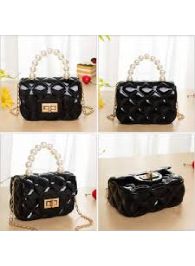Little Girls Mini Purse Cute Crossbody Bag for Princesses black - Image 1