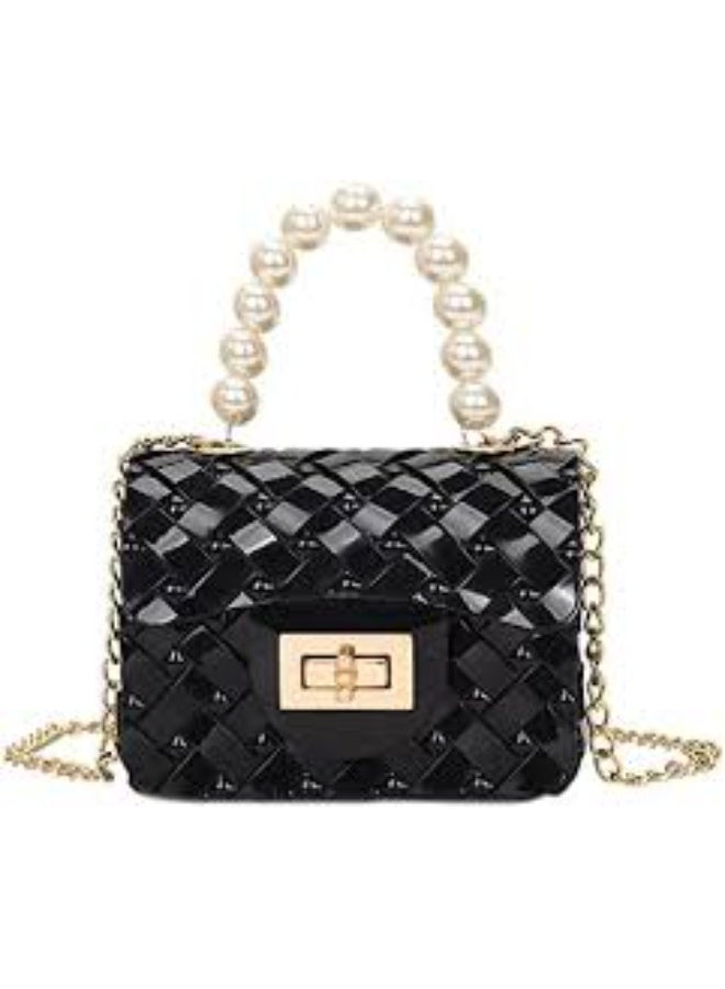 Little Girls Mini Purse Cute Crossbody Bag for Princesses black - Image 2