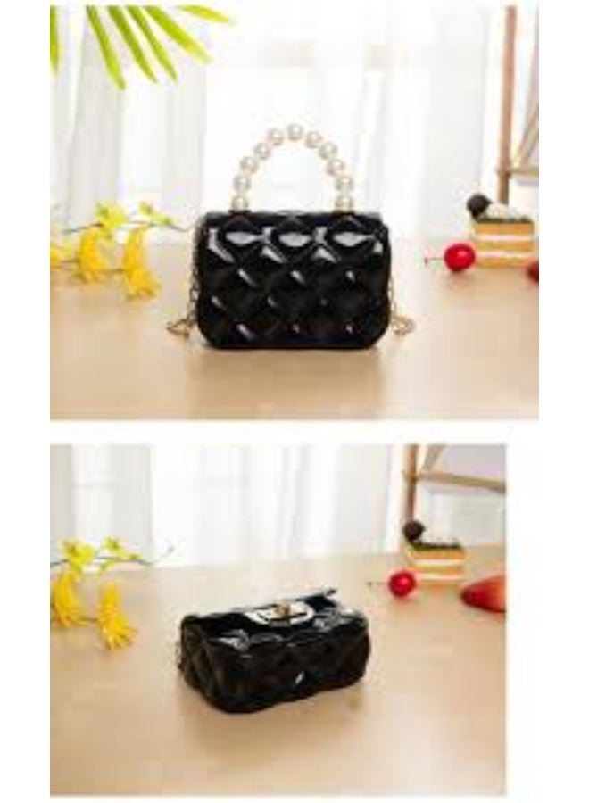 Little Girls Mini Purse Cute Crossbody Bag for Princesses black - Image 5
