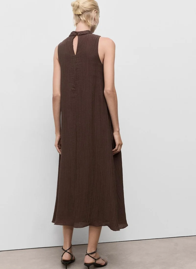 MANGO Halter-Neck Lyocell Dress