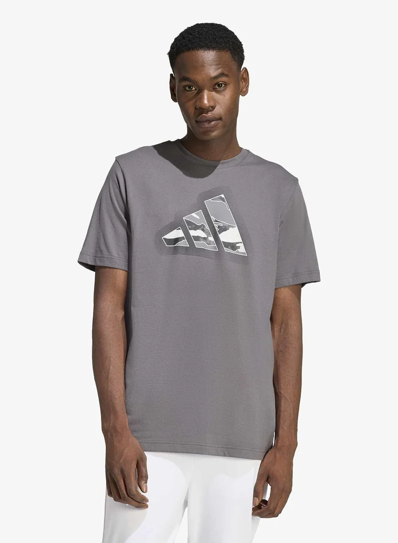 Adidas Camo Modern Logo Graphic T-Shirt
