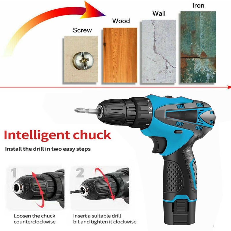 MLD MLD 12v Cordless Screwdriver Machine Accessories tool kit Set With Combo Polishing Buffing wool pad SUK-01947 (10mm/12v/750 Rpm//Multicolor) (Cordless_kits +polising Set)  - Image 4
