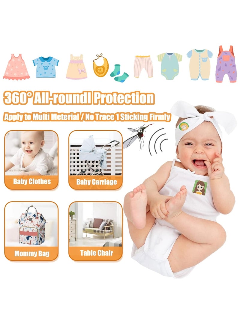 Children's Plant Essential Oil Stickers, Baby Anti-Mosquito Patch Baby Cartoon Protective Stickers Mosquito Repellent Stickers up to 24 Hours Protection for Outdoor Use (120 Stickers Princess)  - Image 2