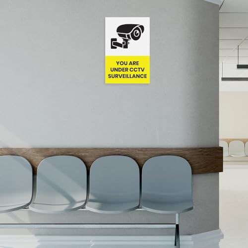 Printodelivery CCTV Surveillance Sign Board 5MM Thickness– Sun Board Sign Board for Office, Mall, Home, Industry, Public Places, Hospitals – 12x8 Inch Security Warning Sign – Indoor/Outdoor Use - Image 4
