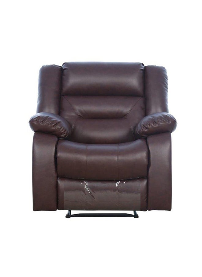 DANUBE HOME Allende 1 Seater PU Leather Motion Recliner Modern Design One Seat Relaxing Chair Living Room Furniture 94x90x101cm Brown  - Image 2