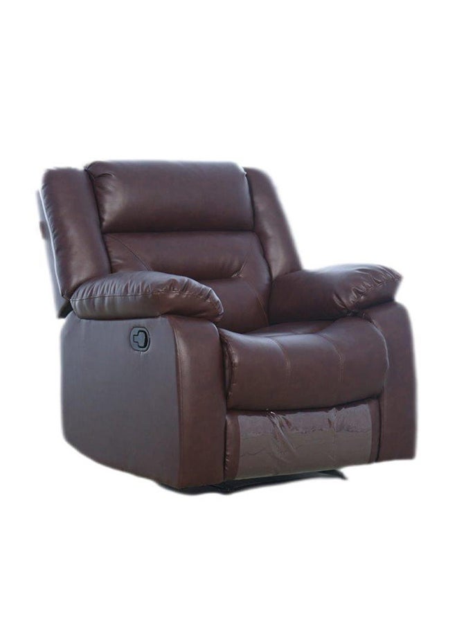 DANUBE HOME Allende 1 Seater PU Leather Motion Recliner Modern Design One Seat Relaxing Chair Living Room Furniture 94x90x101cm Brown  - Image 5